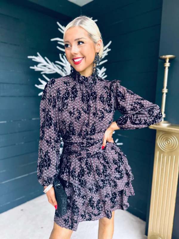 Get More, Spend Less – Shop Now!Get More, Spend Less – Shop Now!Lacey High Neck Mini Dress Burnout Taupe