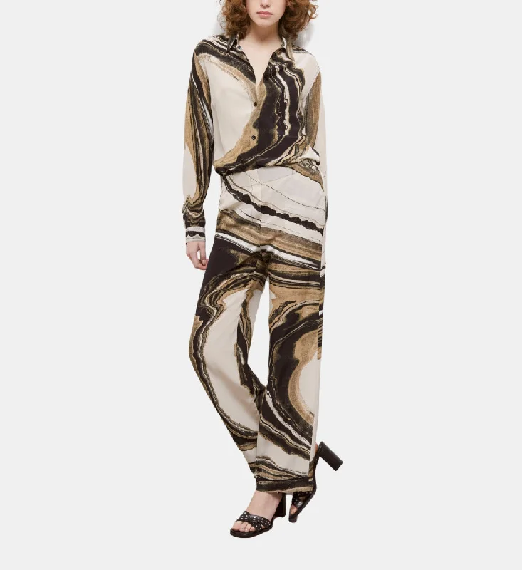 New Discounts Just Dropped!New Discounts Just Dropped!Printed Flowing Silk Pants