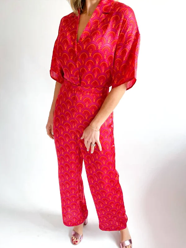 Limited Time Offer!Limited Time Offer!Satin Pants In Vintage Fan