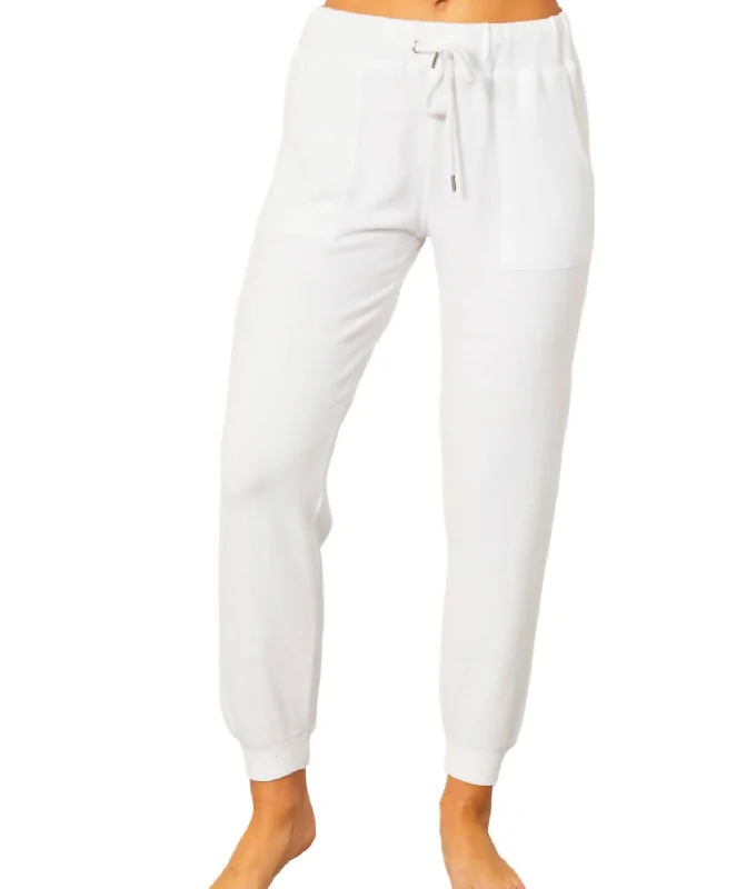 Get the Best for Less!Get the Best for Less!Solid Jogger Pants In White