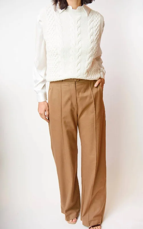 Exclusive Deals Just for You!Exclusive Deals Just for You!Tan Wide Leg Trouser