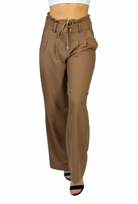 Hurry, Sale Ends Soon!Hurry, Sale Ends Soon!Wide Leg Trouser Pant In Brown