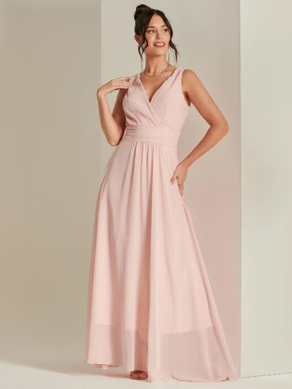 Steals and Deals Await!Steals and Deals Await!Wrap Bodice Chiffon Maxi Dress, Blush Steals and Deals Await!Steals and Deals Await!Wrap Bodice Chiffon Maxi Dress, Blush