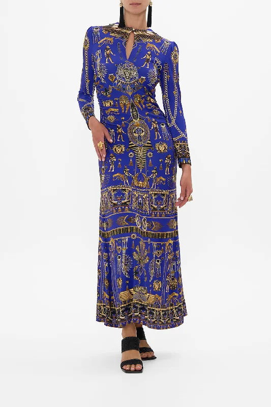 Time to Snag a Bargain!Time to Snag a Bargain!GATHERED JERSEY LONG DRESS MY FAIR PHARAOH