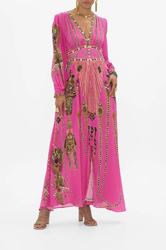 Hurry, Sale Ends Soon!Hurry, Sale Ends Soon!BUTTON DRESS WITH SHAPED WAISTBAND SONG OF THE SCARAB