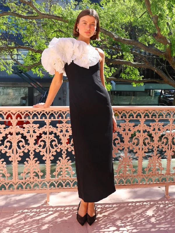 Your Dream Deal is Here!Your Dream Deal is Here!Acler Hampstead Midi Dress in Black with Ivory