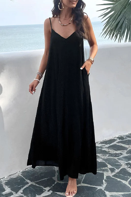 Your Discount is Waiting!Your Discount is Waiting!Chic backless maxi dress with pockets