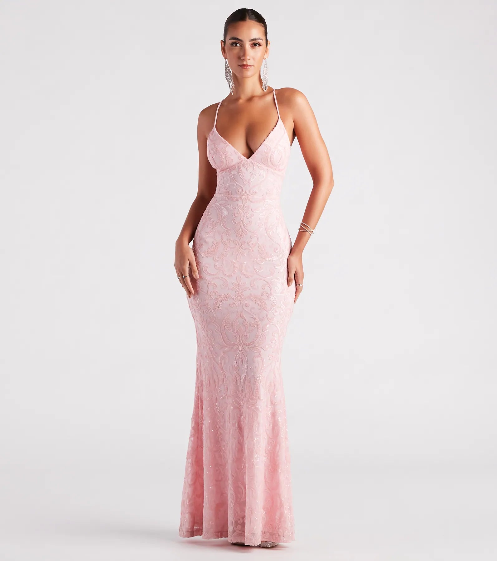 Must-Have Deals Inside!Must-Have Deals Inside!Bethanie Formal Sequin V-Neck Mermaid Dress