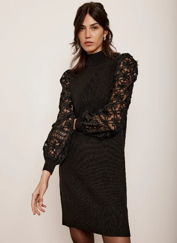 Shop Early, Save Big!Shop Early, Save Big!Black Woven Sleeve Mini Dress