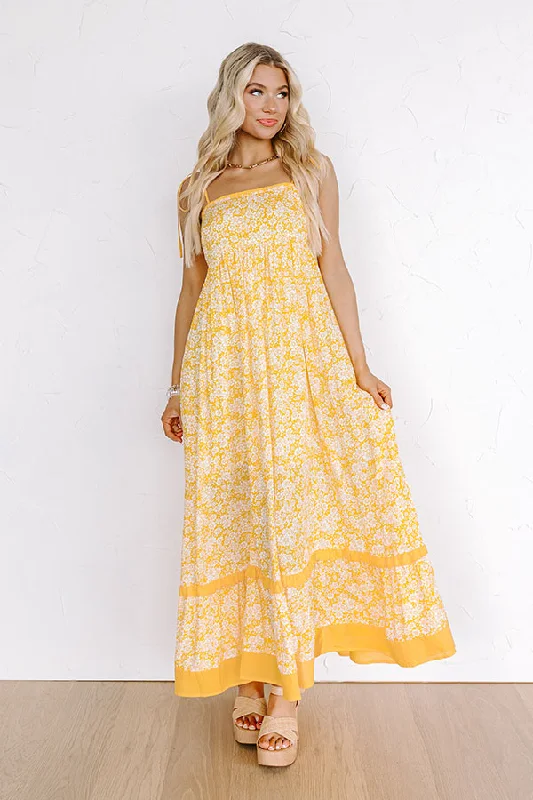 Every Deal is a Steal!Every Deal is a Steal!Boho Beauty Floral Maxi Dress in Marigold