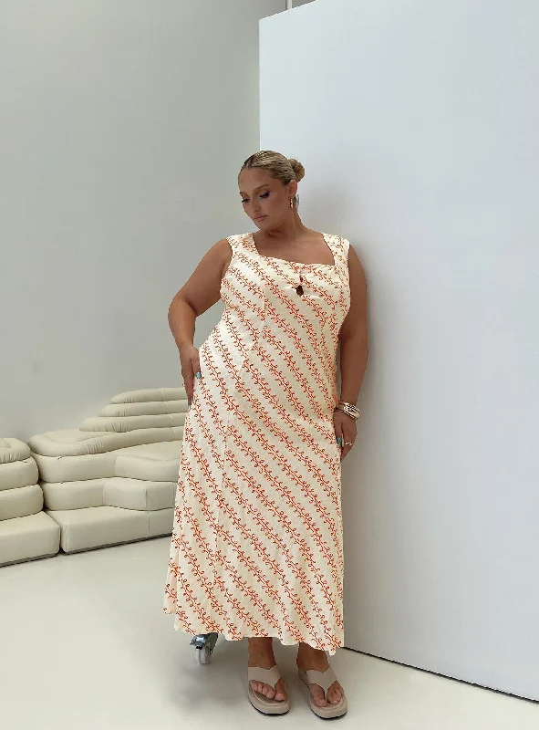 Score Big Savings Today!Score Big Savings Today!Chosen Girl Linen Blend Maxi Dress Multi Curve