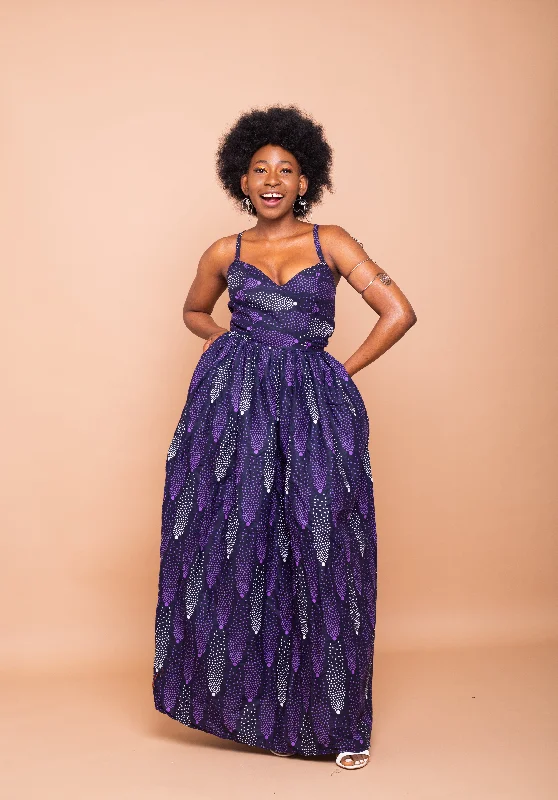 Your Dream Deal is Here!Your Dream Deal is Here!Dara Ankara Maxi Dress | Purple African Print