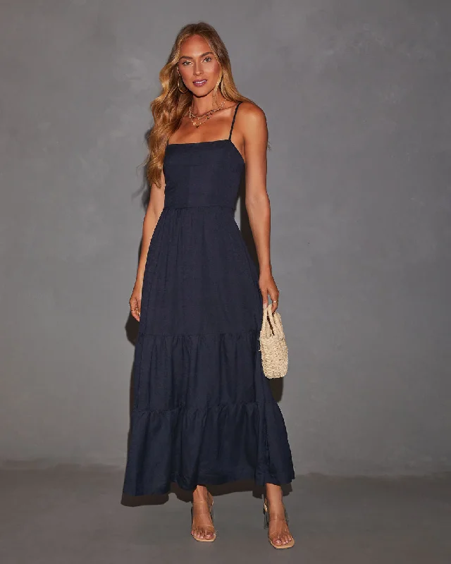 Your Favorite Sale is Back!Your Favorite Sale is Back!Darlene Linen Tiered Back Cutout Maxi Dress