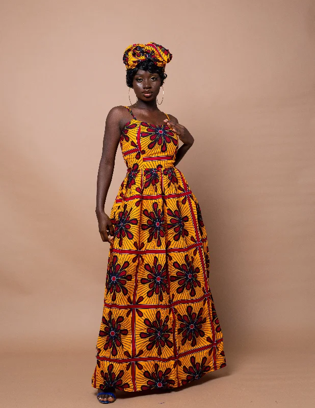 Shop Now and Save!Shop Now and Save!Doyin Ankara Maxi Dress | Yellow African Print