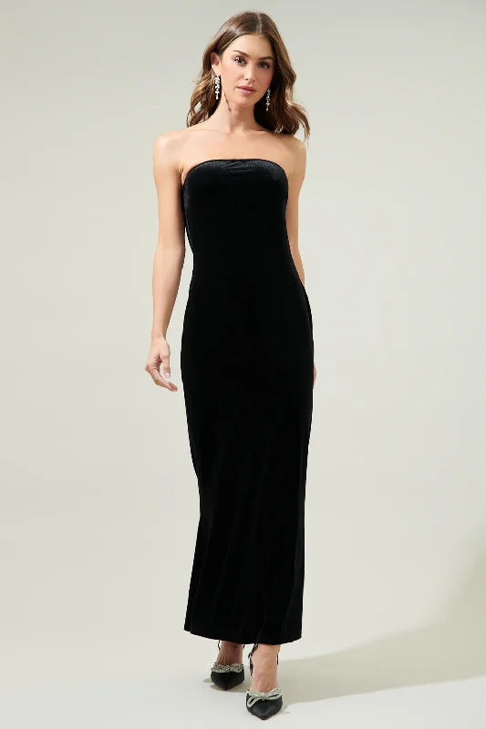 Save Like Never Before!Save Like Never Before!Dynamite Velvet Strapless Maxi Dress