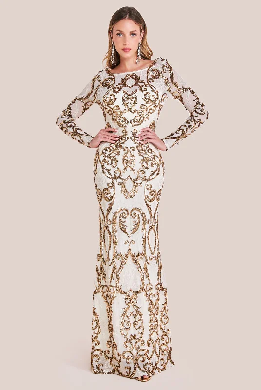 Huge Savings – Act Now!Huge Savings – Act Now!Goddiva Sequin Cowl Back Maxi -  Cream