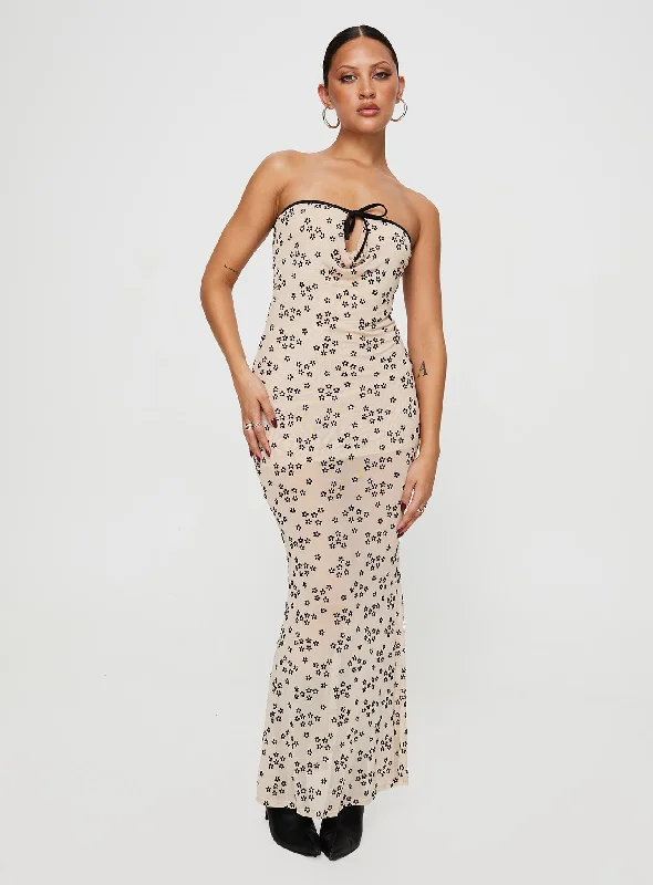 Price Drops You’ll Love!Price Drops You’ll Love!Illuminating Maxi Dress Beige Floral