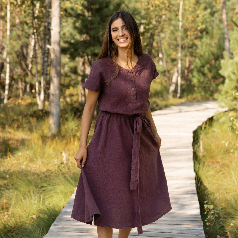 Exclusive Deals Just for You!Exclusive Deals Just for You!Front Button Dress Brigit Shadow Purple