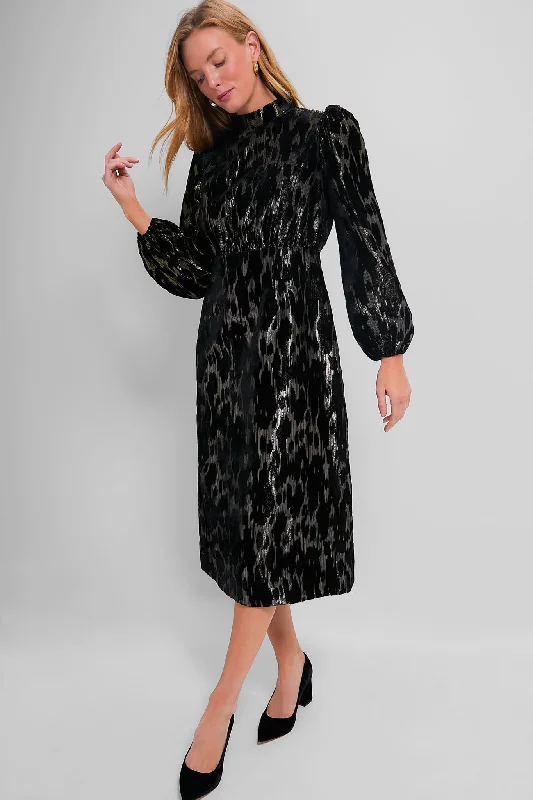 The Best Offers Are Here!The Best Offers Are Here!Metallic Velvet Burnout Gilly Dress