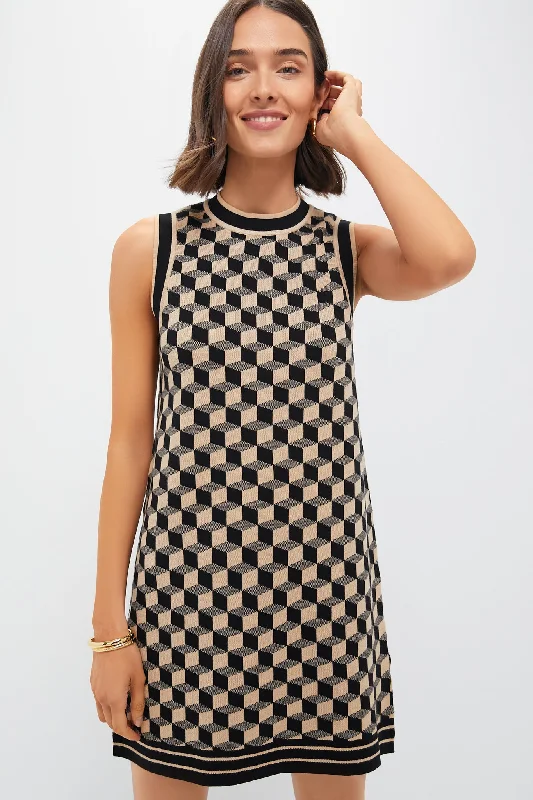 Price Drop Alert!Price Drop Alert!Onyx and Camel Knit Geo Marie Dress