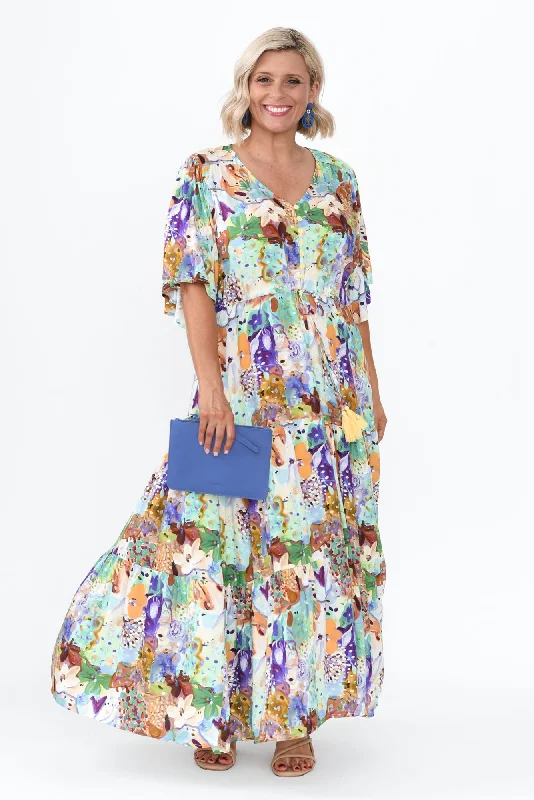 Today’s Deals, Tomorrow’s Regrets!Today’s Deals, Tomorrow’s Regrets!Quinne Blue Floral Tier Dress