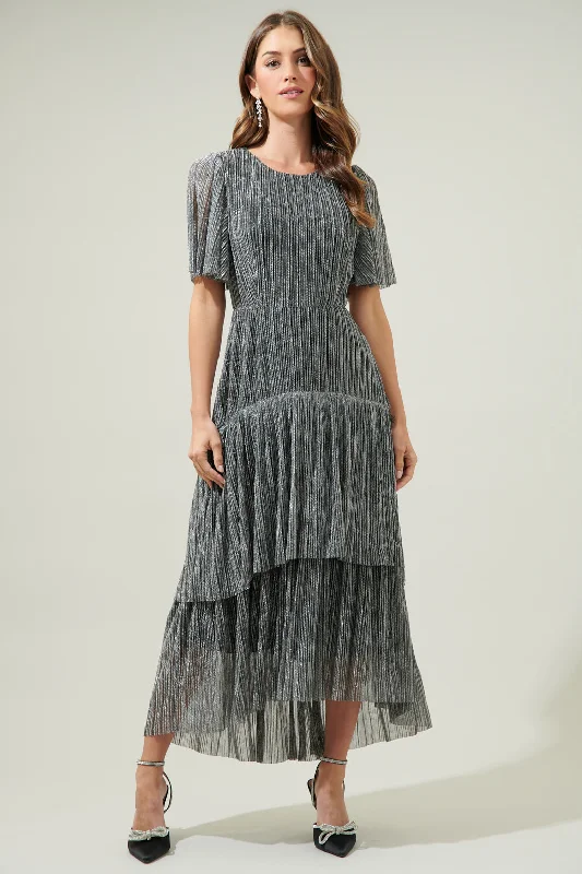 Exclusive Offers You’ll Love!Exclusive Offers You’ll Love!Sasha Shimmer Ruffle Tiered Maxi Dress