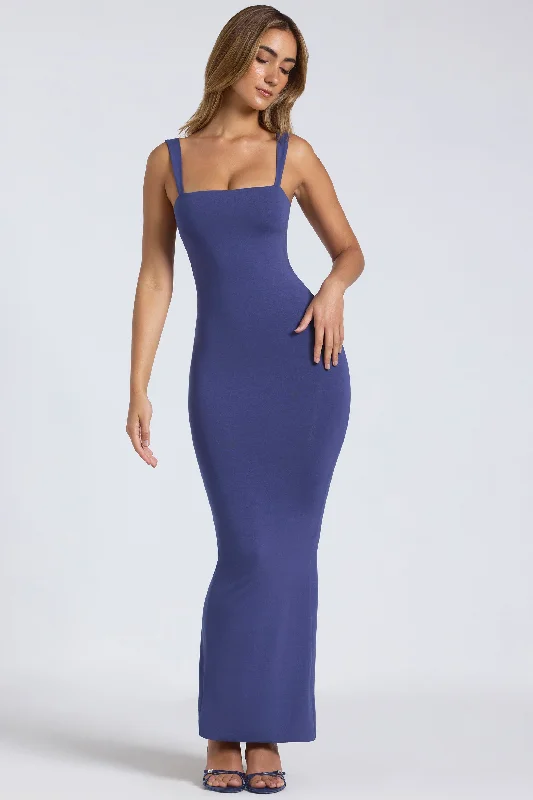 Must-Have Deals Inside!Must-Have Deals Inside!Modal Square Neck Low Back Maxi Dress in Navy