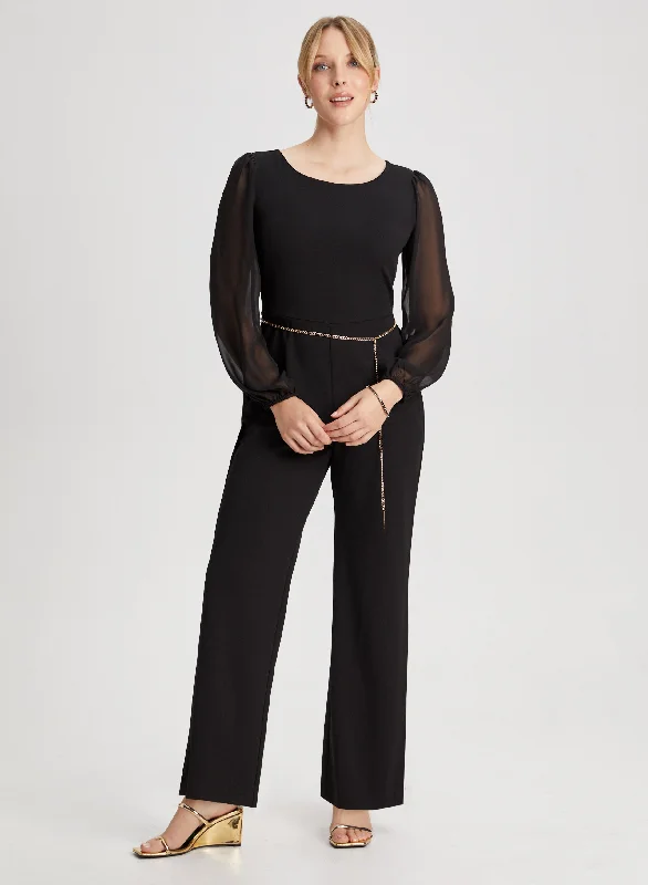 One Click Away from Big Savings!One Click Away from Big Savings!Wide Leg Belted Jumpsuit