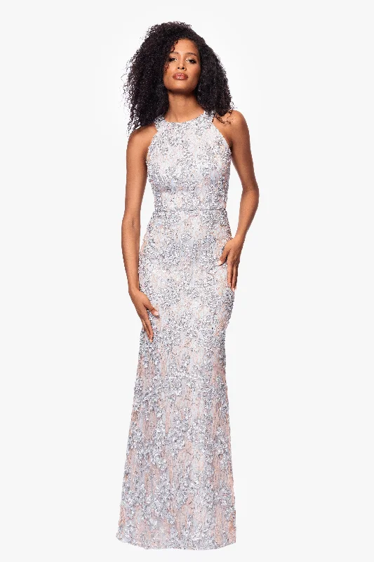 Your Favorite Items on Sale Now!Your Favorite Items on Sale Now!"Andrea" Halter Neck Soutache Lace Floor Length Dress