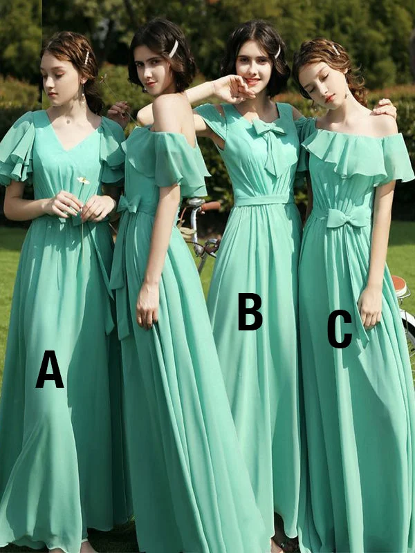 Upgrade for Less!Upgrade for Less!A-line Mint Mismatched Elegant Long Bridesmaid Dresses BD040 Upgrade for Less!Upgrade for Less!A-line Mint Mismatched Elegant Long Bridesmaid Dresses BD040