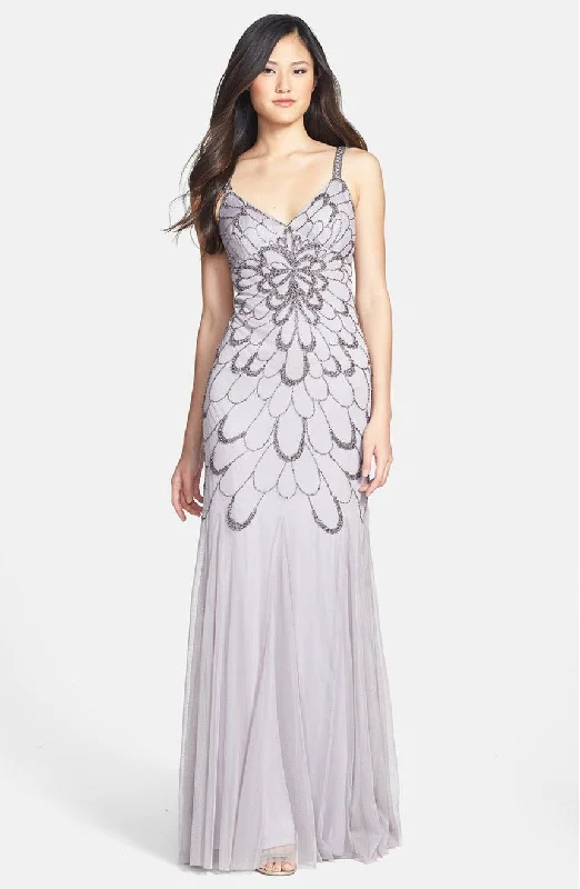 One Day Only – Huge Savings!One Day Only – Huge Savings!Adrianna Papell Beaded Backless Mesh Art Deco Gown - Heather Grey One Day Only – Huge Savings!One Day Only – Huge Savings!Adrianna Papell Beaded Backless Mesh Art Deco Gown - Heather Grey