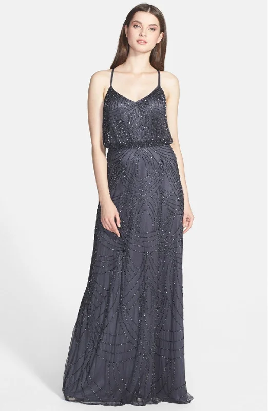 Your Best Deals Are Here!Your Best Deals Are Here!Adrianna Papell Beaded Chiffon Blouson Gown - Gunmetal Your Best Deals Are Here!Your Best Deals Are Here!Adrianna Papell Beaded Chiffon Blouson Gown - Gunmetal