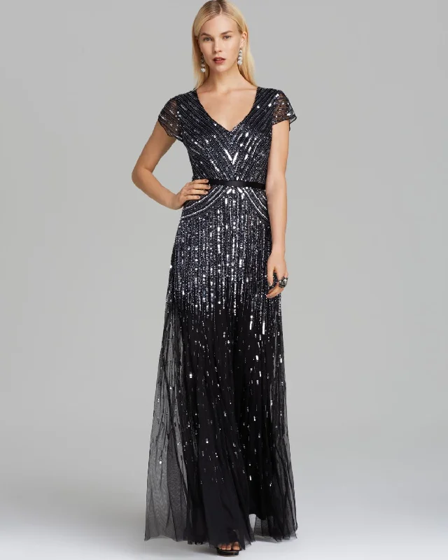 Act Fast – Limited Time Savings!Act Fast – Limited Time Savings!Adrianna Papell Beaded V-neck Gown - Gunmetal Act Fast – Limited Time Savings!Act Fast – Limited Time Savings!Adrianna Papell Beaded V-neck Gown - Gunmetal