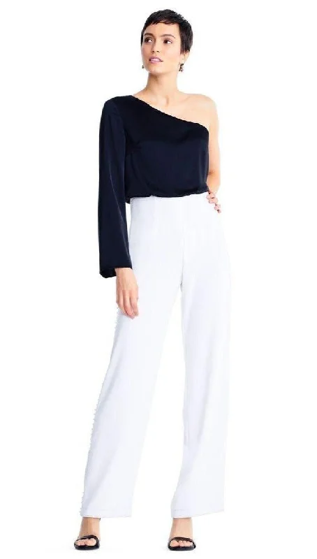 Hot Deals You Can’t Resist!Hot Deals You Can’t Resist!Aidan Mattox Asymmetric Long Sleeve Jumpsuit - Black Ivory