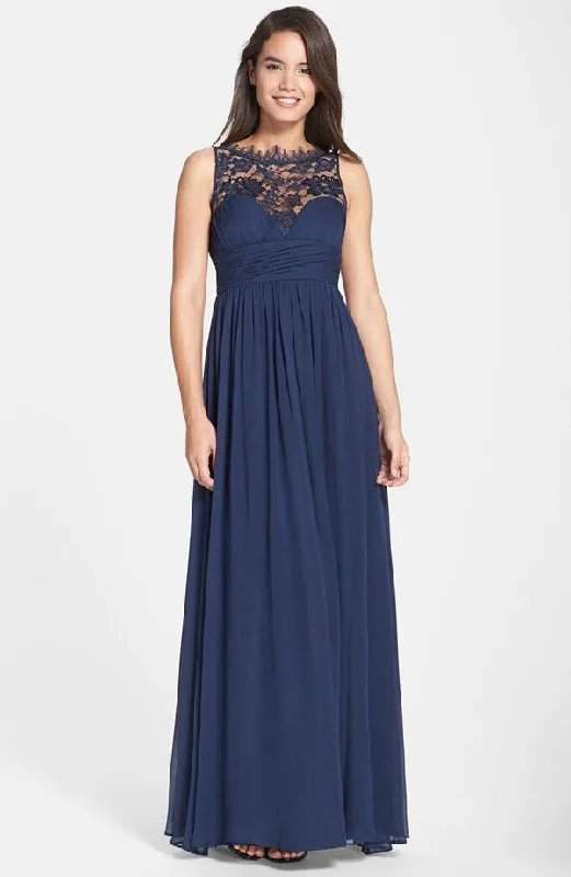 Crazy Discounts Inside!Crazy Discounts Inside!Aidan Mattox Embellished Lace & Silk Chiffon Gown - Twilight