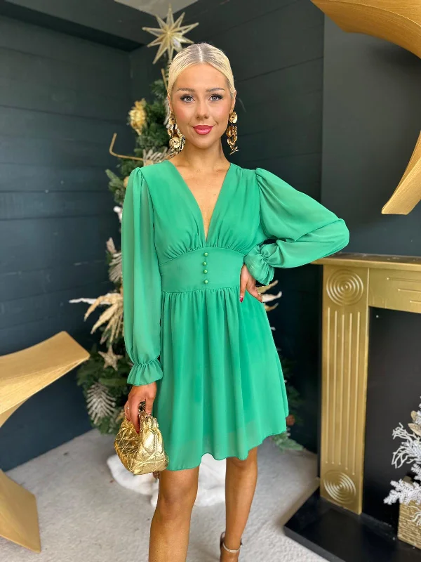 Flash Sale – Act Fast!Flash Sale – Act Fast!Alice Banded Mini Dress Emerald