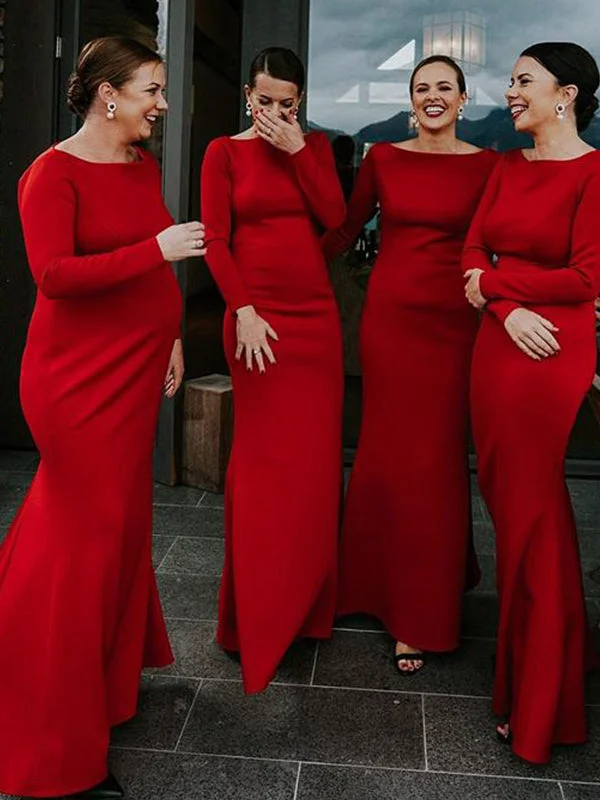 Exclusive Deals Just for You!Exclusive Deals Just for You!Charming Red Long Sleeves Mermaid Elegant Bridesmaid Dresses BD026 Exclusive Deals Just for You!Exclusive Deals Just for You!Charming Red Long Sleeves Mermaid Elegant Bridesmaid Dresses BD026