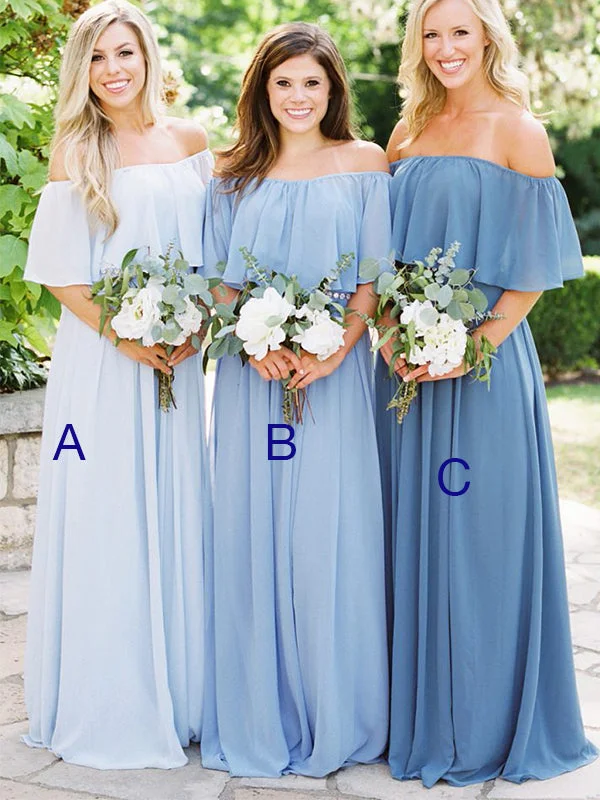 Everything Must Go!Everything Must Go!Chiffon Blue Mismatched Cheap Long Bridesmaid Dresses BD036 Everything Must Go!Everything Must Go!Chiffon Blue Mismatched Cheap Long Bridesmaid Dresses BD036