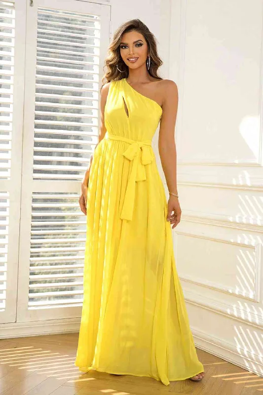 More Discounts, More Joy!More Discounts, More Joy!Cutout One-Shoulder Tie Waist Dress More Discounts, More Joy!More Discounts, More Joy!Cutout One-Shoulder Tie Waist Dress