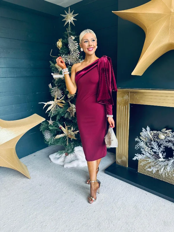 Your Exclusive Offer Awaits!Your Exclusive Offer Awaits!Daniella Velvet Detail Occasion Dress Burgundy Your Exclusive Offer Awaits!Your Exclusive Offer Awaits!Daniella Velvet Detail Occasion Dress Burgundy