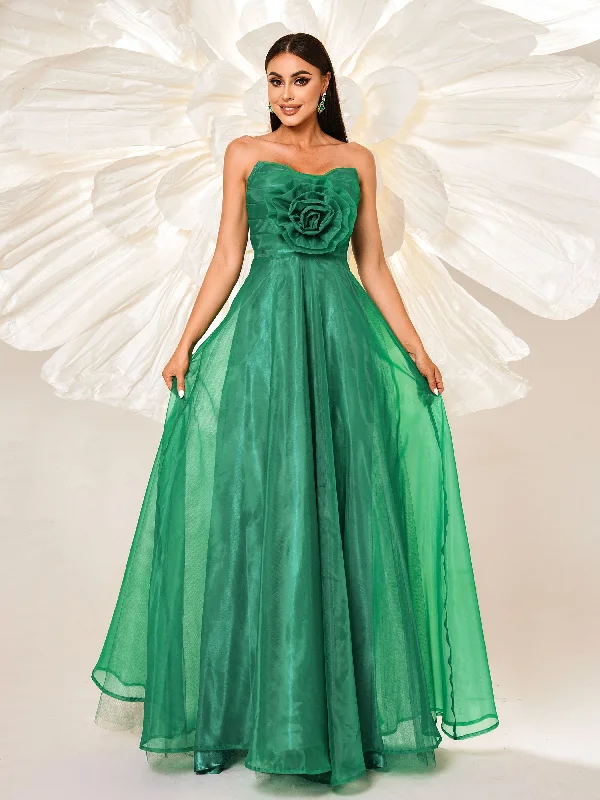 Shop Before It’s Gone!Shop Before It’s Gone!Floral Tube Top A-line Tulle Dress RJ11883