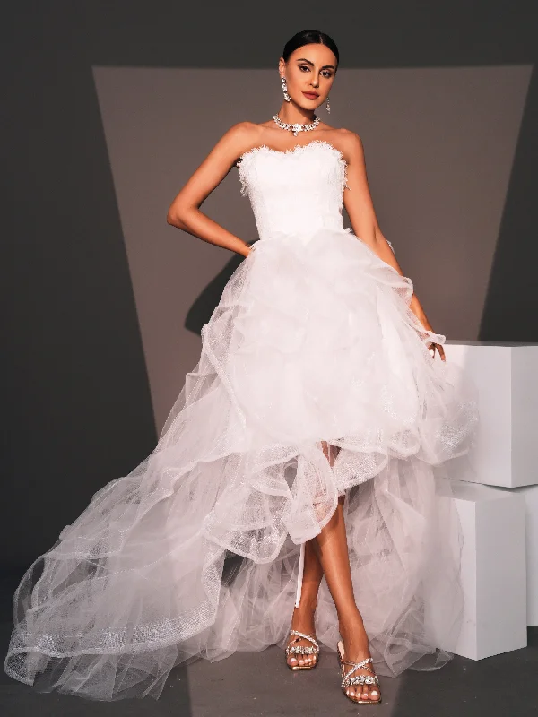 Price Drop Alert!Price Drop Alert!Irregular Trailing White Saree Gown Dress MSD1370 Price Drop Alert!Price Drop Alert!Irregular Trailing White Saree Gown Dress MSD1370