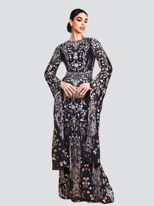 Everything Must Go!Everything Must Go!Long Sleeve Mermaid Sequin Maxi Dress MES00404 Everything Must Go!Everything Must Go!Long Sleeve Mermaid Sequin Maxi Dress MES00404