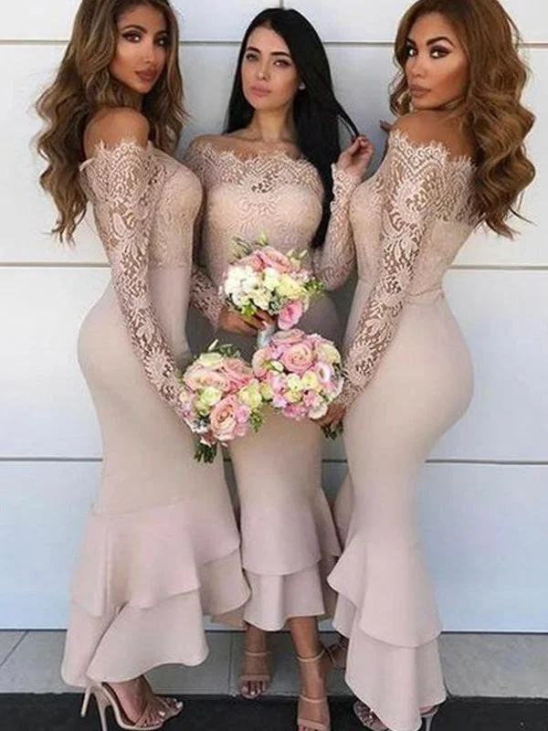 Get More for Less!Get More for Less!Mermaid Long Sleeves Modest Bridesmaid Dresses,Wedding Guest Dress BD047 Get More for Less!Get More for Less!Mermaid Long Sleeves Modest Bridesmaid Dresses,Wedding Guest Dress BD047