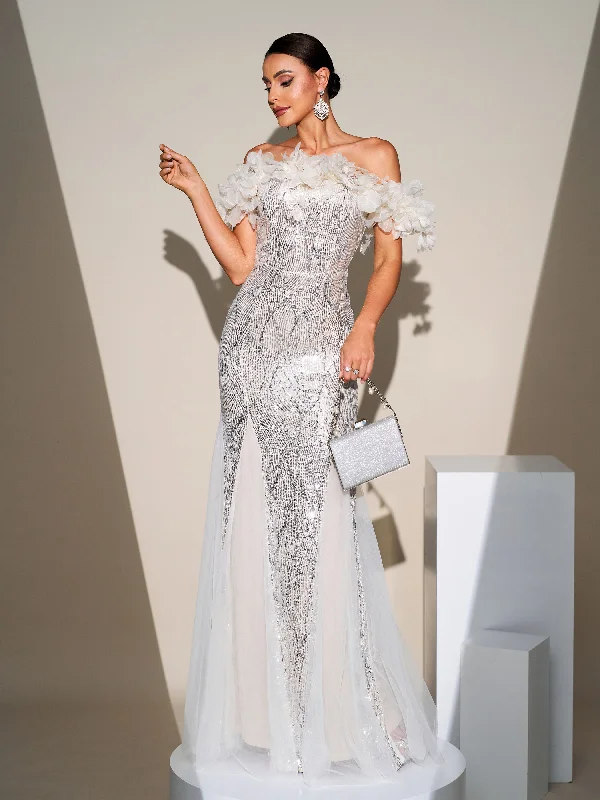 Save Like Never Before!Save Like Never Before!Off Shoulder Appliqued Sequin Mermaid Dress RJ11867 Save Like Never Before!Save Like Never Before!Off Shoulder Appliqued Sequin Mermaid Dress RJ11867