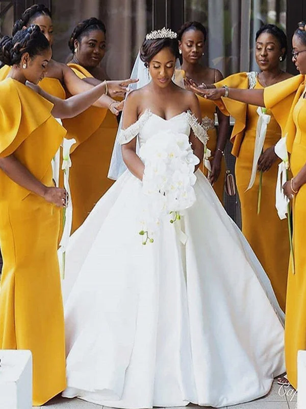 Limited Edition, Limited Price!Limited Edition, Limited Price!One Shoulder Yellow Mermaid Long Bridesmaid Dresses BD011 Limited Edition, Limited Price!Limited Edition, Limited Price!One Shoulder Yellow Mermaid Long Bridesmaid Dresses BD011