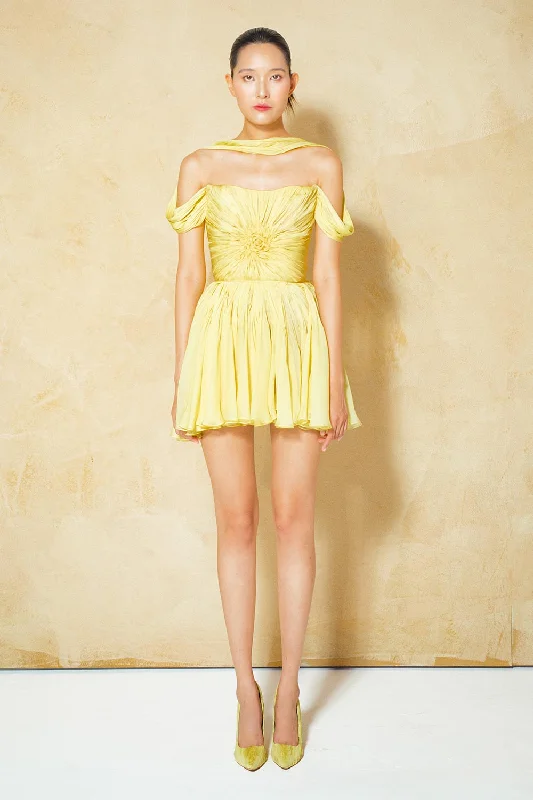 The Sale You’ve Been Waiting For!The Sale You’ve Been Waiting For!Ranunculus A-line Gathered Organza Voile Mini Dress
