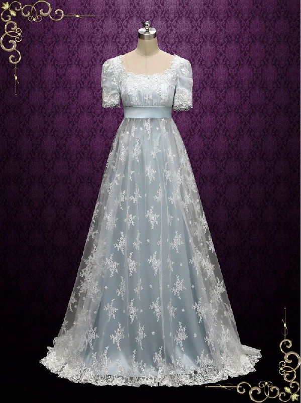 Unmissable Offers Await!Unmissable Offers Await!Ready to Wear Powder Blue Regency Lace Evening Ball Gown HELENA Unmissable Offers Await!Unmissable Offers Await!Ready to Wear Powder Blue Regency Lace Evening Ball Gown HELENA