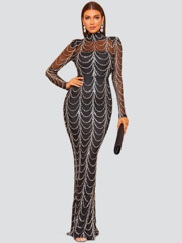 Hurry! While Supplies Last!Hurry! While Supplies Last!See-through Ripple Cocktail Dress M0032