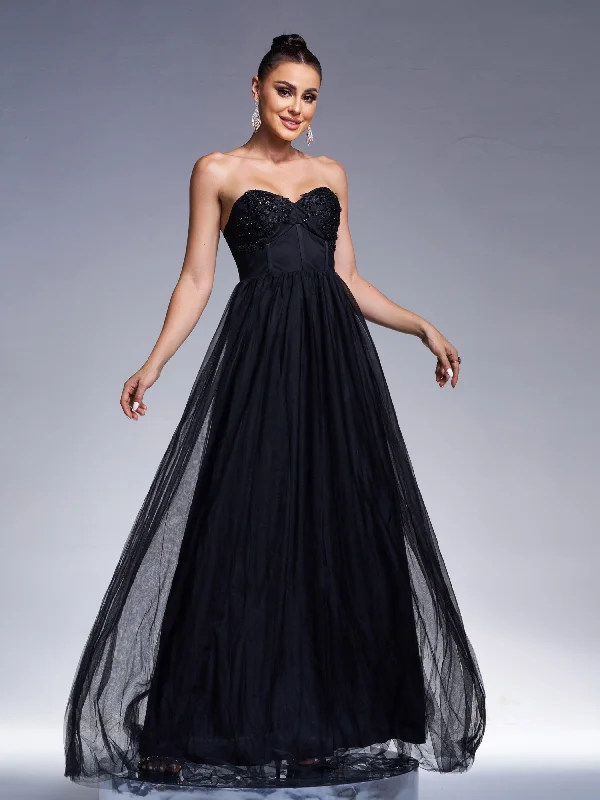 Price Drop Alert!Price Drop Alert!Sequin Tube Top A-line Tulle Dress RH30953